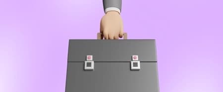 Ilustración 3D de una maleta que representa la búsqueda laboral image